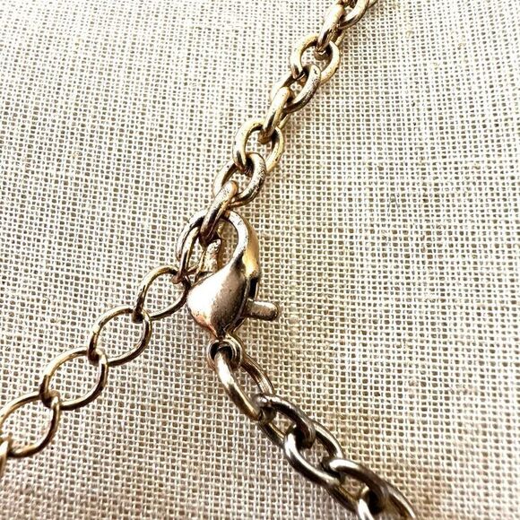 gold tone  link teardrop statement  Necklace - Picture 7 of 7